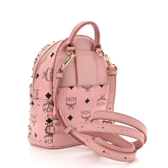 MCM Visetos Stud Mini Stark Backpack - Picture 3 of 10